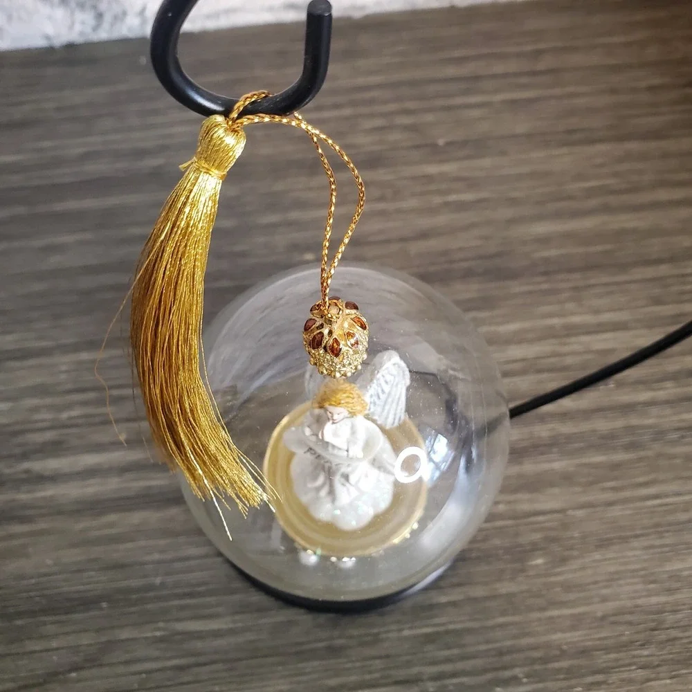Lenox Embellished Angel Goldplated Diorama Globe Christmas‎ Ornament 6